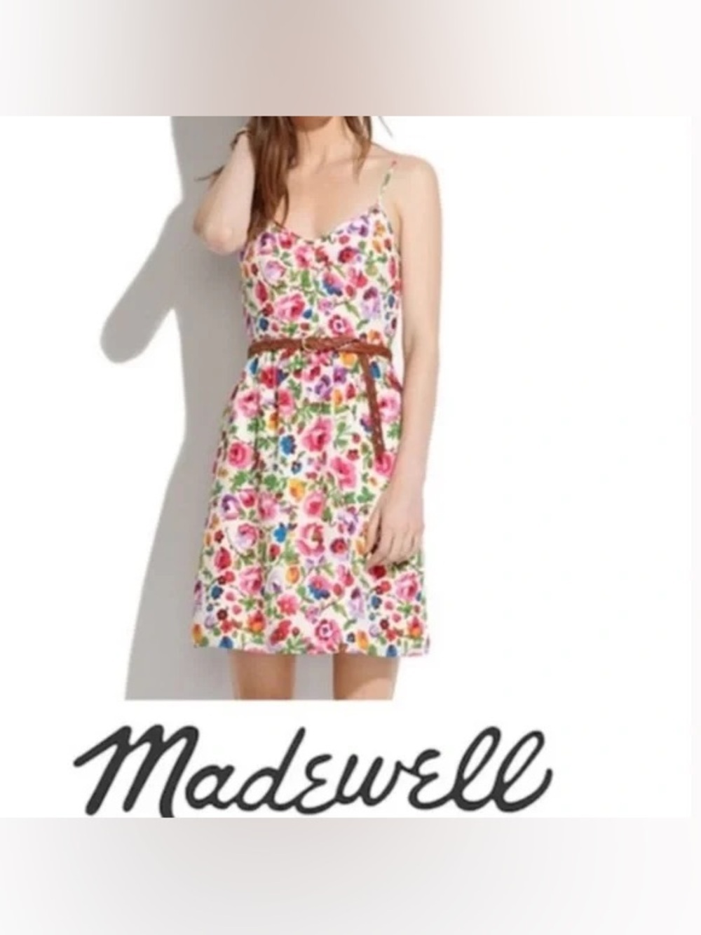 Madewell Silk Floral Sundress with Thin Straps Size 12
